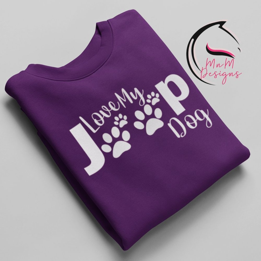 Love My Jeep Dog Purple